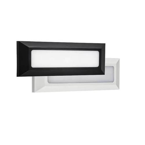 Segnapasso da Parete LED 2w Luce Natura Con cover Bianca e Nera Palmira